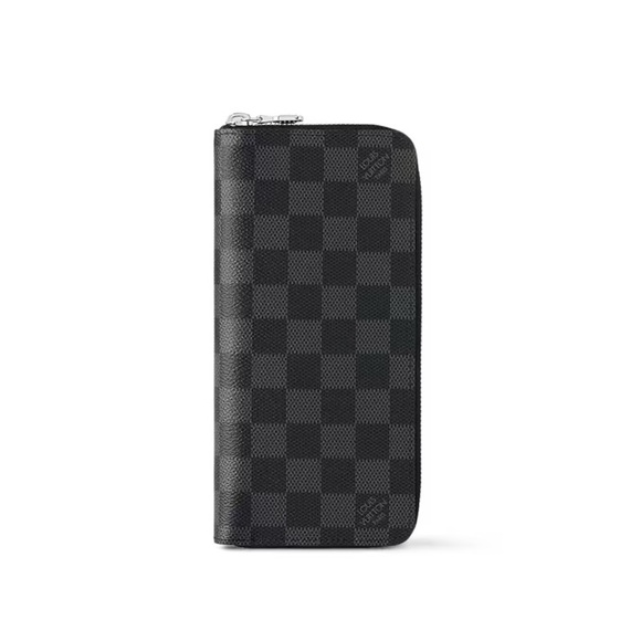 New! Louis Vuitton Zippy Vertical Damier Graphite Black Wallet Made in France - Picture 1 of 16
